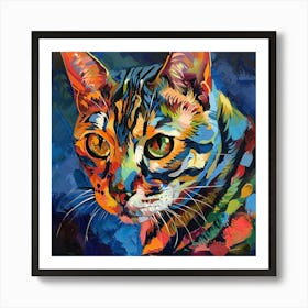 Kisha2849 Bengal Cat Colorful Picasso Style Full Page No Negati Fe13c33b 2f7c 490f 83ab 8b603e9ad92f Art Print