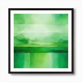 Abstract Minimalist Painting That Represents Duality, Mix Between Watercolor And Oil Paint, In Shade (15) Art Print