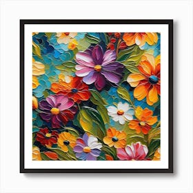 Colorful Flowers 18 Art Print