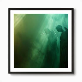 Silhouette Of Angels Art Print