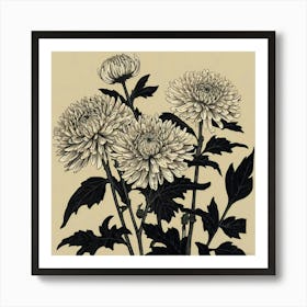 Chrysanthemums 7 Art Print