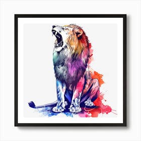 Lion Painting Art Print