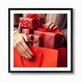 Christmas Shopping Art Print