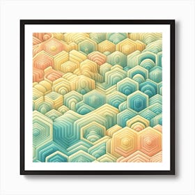Honeycomb, Abstract 1 Art Print