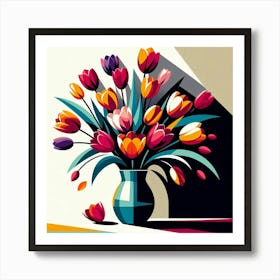 Vase Of Tulips Art Print