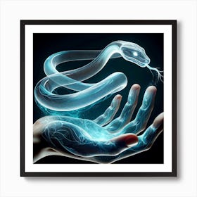 Holographic Snake spirit Art Print