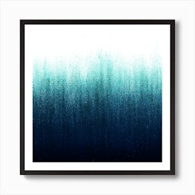 Teal Ombre Square Art Print