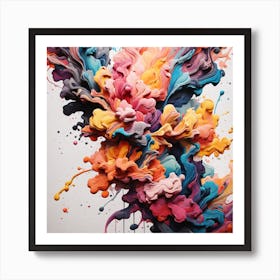Colorful Splashes Art Print