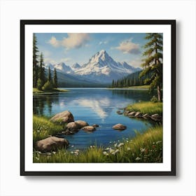 Mountain Lake 23 Art Print