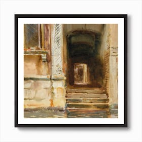 Venice Passage Square Art Print