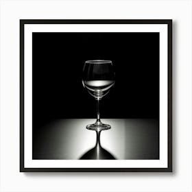 Shadow Of A Wine Glass Art Print