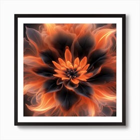 Flaming Flower Art Print