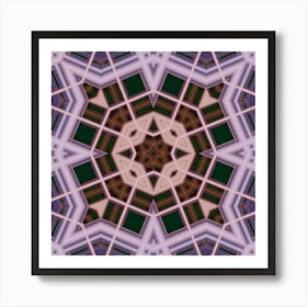 The Pattern Is A Purple Star Art Print