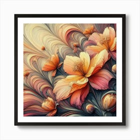 Abstract Flower Painting 18 Art Print