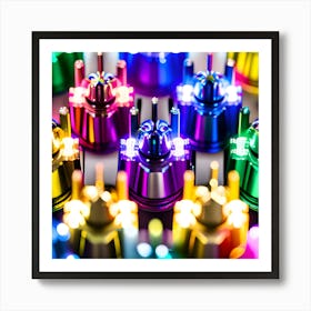 Colorful Led Lights Art Print