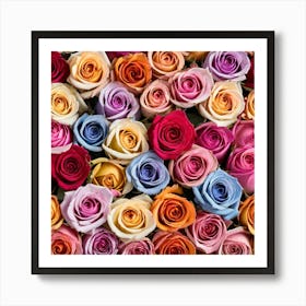 Colorful Roses Background 25 Art Print