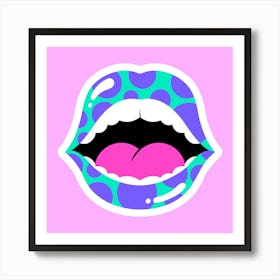 Read My Lips - Bubblegum Pink Art Print