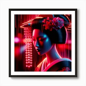 Japan Geisha Visual 78 Art Print