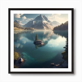 Mountain Lake Art Print