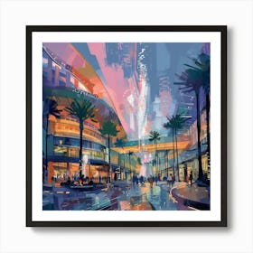 City At Night 6 Art Print