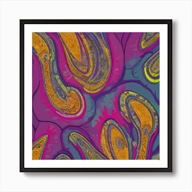 Abstract Paisley Pattern Art Print