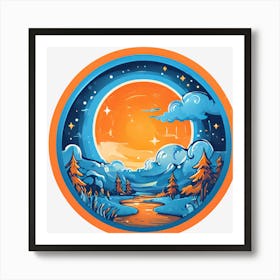 Moon In The Sky Art Print