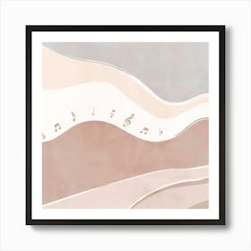 Vintage Abstract Music Art Print