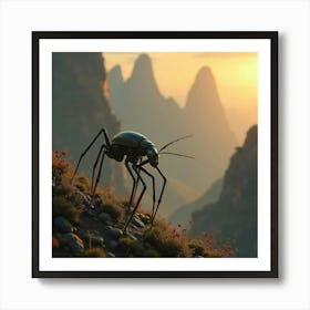 A Swarm Of Small, Insect Like Drones Gathering Data On Alien Worlds 1 Art Print