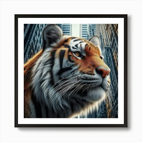 Tiger In The City 1 Art Print