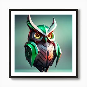 Robot Owl 4 Art Print