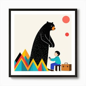 Illustration Of A Bear 11 Art Print