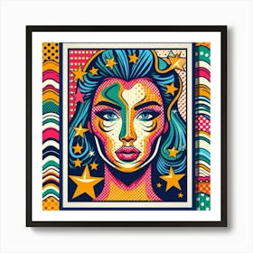 Abstract pop art Art Print