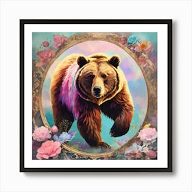 Bear In A Frame Art Print