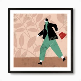 Woman Walking Art Print