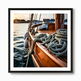 Sailboat At Sunset 1 Art Print