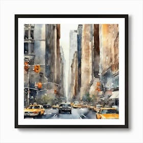 New York Watercolor Art Print