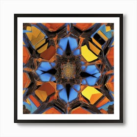 Octagonal Fractal Patternradiantbold Colours By Jacob Lawrence And Francis Picabia Perfect Comp 110175826 (2) Art Print