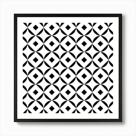 Black And White Geometric Pattern Art Print