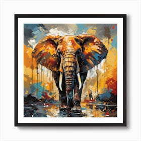 Elephant Painting 2 Art Print