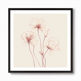 Pink Poppies Art Print