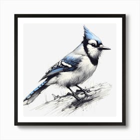 Bluejay ~Reimagined 7 Art Print