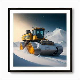 Buldozer Snow (14) Art Print