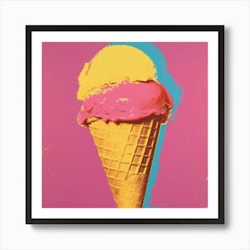 Ice Cream Cone Pop Art 1 Art Print