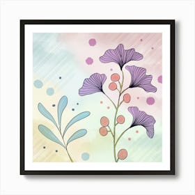 Flower Paint Flora Nature Plant Art Print