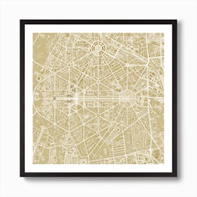 New Delhi Gold Art Print