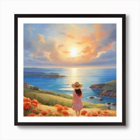 Poppies On The Hill Art Print