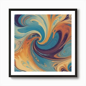 Swirl Liquid Pattern Art Print 0 Art Print