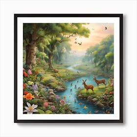 "Nature's Symphony: An Aesthetic Journey into the World of Wildlife" Art Print