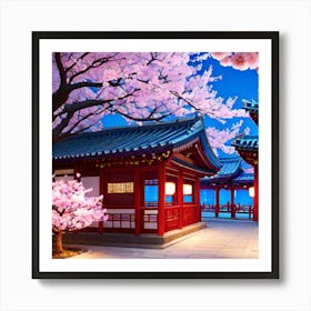 Asian Cherry Blossoms 1 Art Print