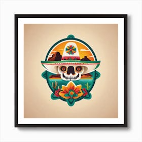 Day Of The Dead Skull 127 Art Print